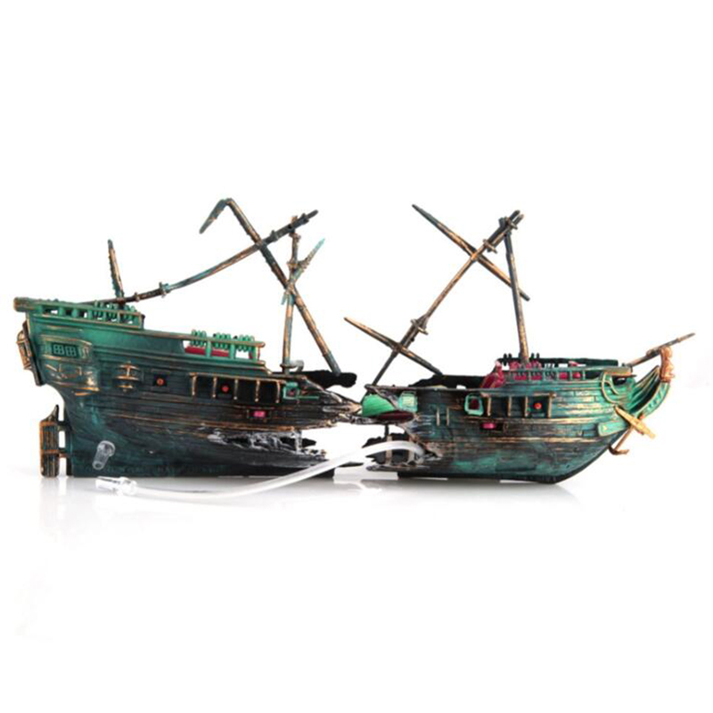 Aquarium Marineland - ¡OFERTA! Barco Decorativo Grande para Acuario,