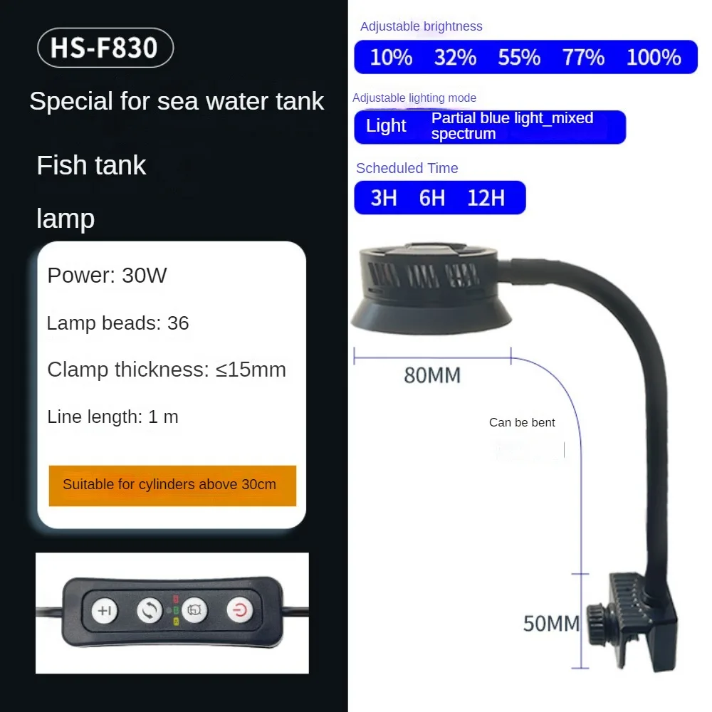 Marine Aquarium Timing - Lámpara LED para Acuario de Agua